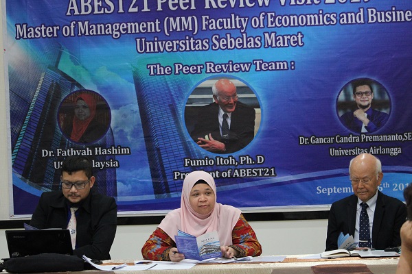 The Second Site Visit of ABEST21 Certification for Master of Management Study Program