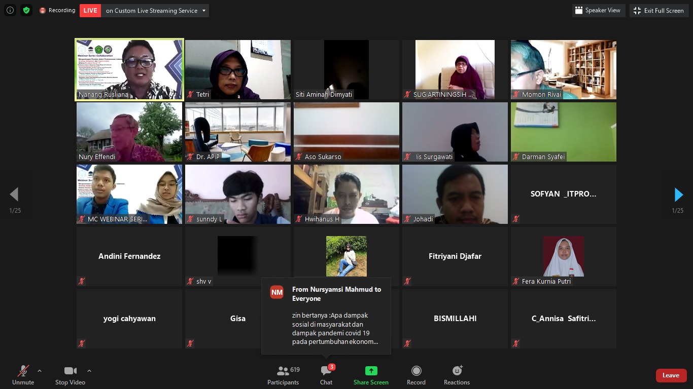 Webinar Series 2,  Kolaborasi 4 Perguruan Tinggi Bahas  Tinjauan Kebijakan Moneter Di Masa Pandemi Covid 19
