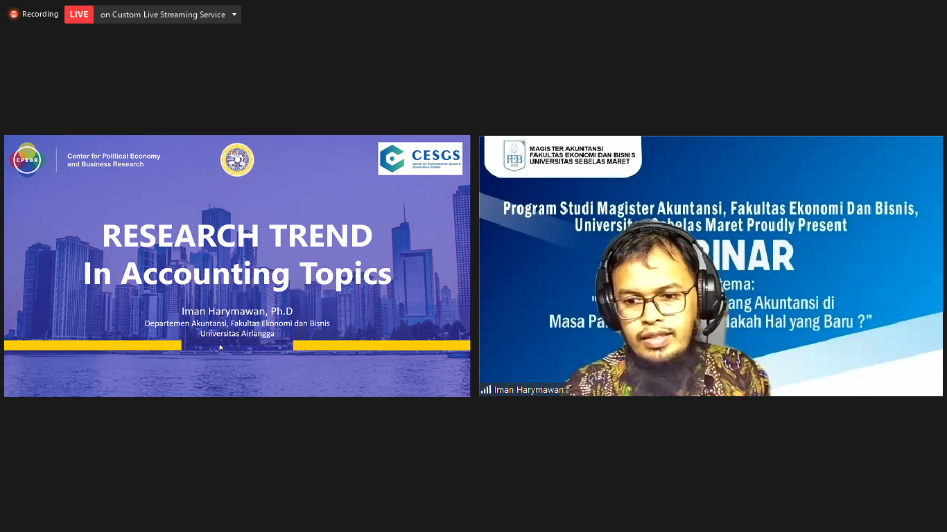 Lebih dari 400 peserta Ikuti Webinar Prodi Magister Akuntansi FEB
