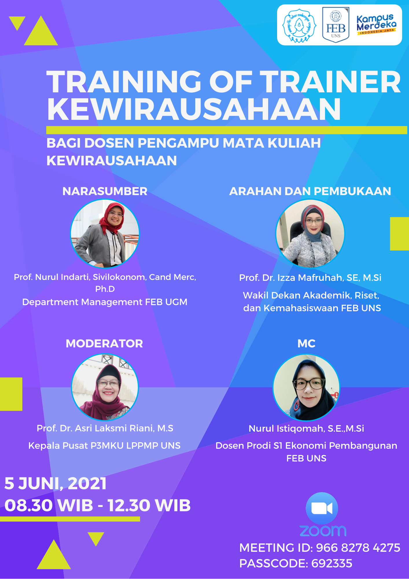 FEB UNS Adakan Training of Trainer Kewirausahaan