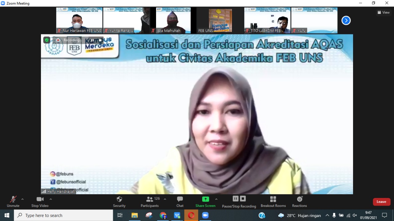 FEB UNS Adakan Sosialisasi dan Persiapan Akreditasi AQAS