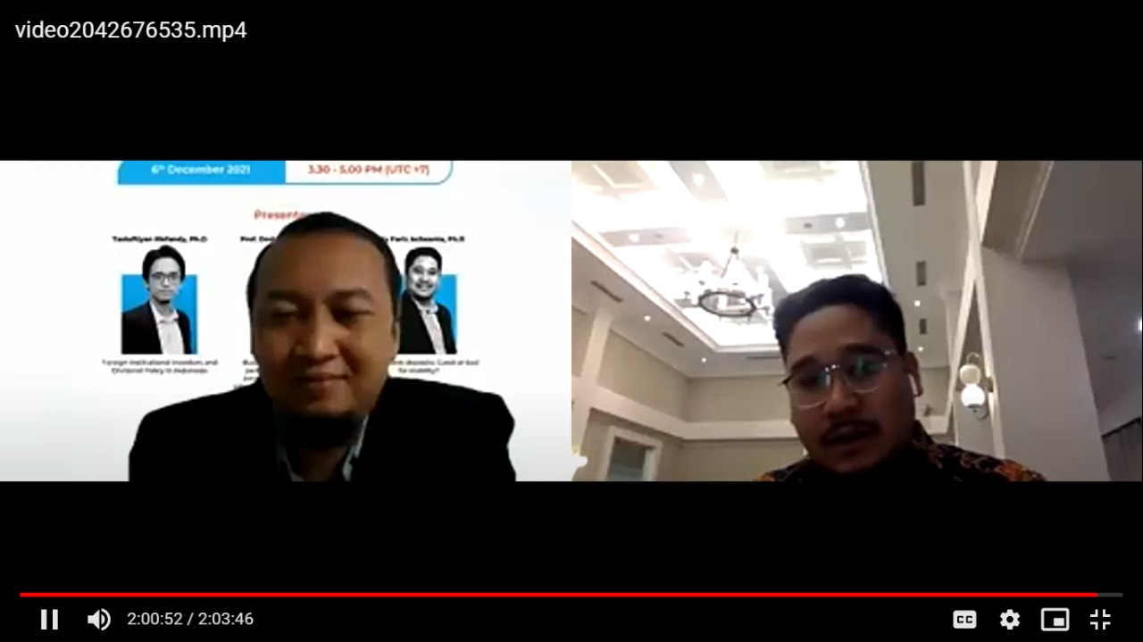Research Day, Tiga Peneliti FEB Presentasikan Hasil Risetnya di Tahun 2021