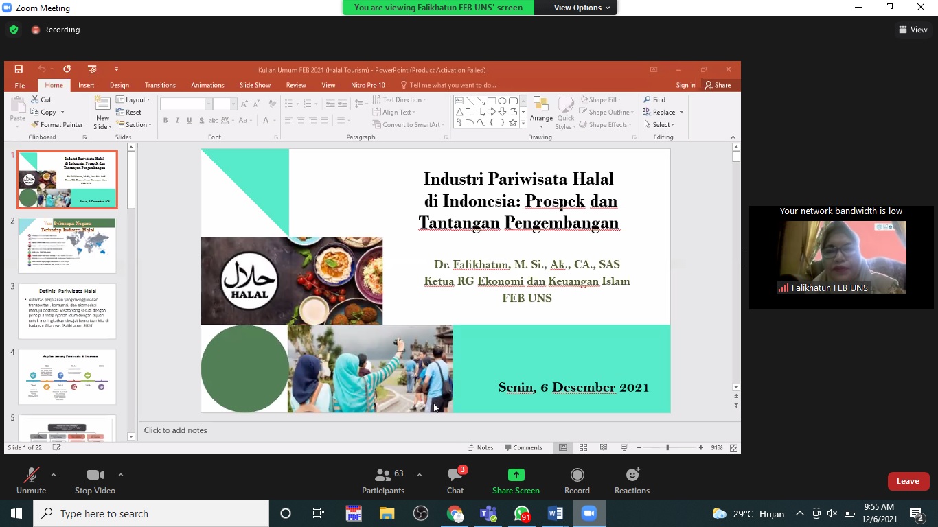 Dua Narasumber Kuliah Umum FEB UNS Bahas Prospek dan Tantangan Pengembangan Industri Halal di Indonesia