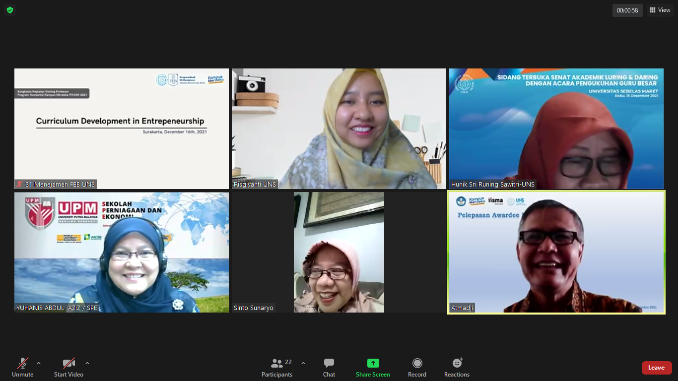 Professor Malaysia Review Program Kewirausahaan Prodi S1 Manajemen