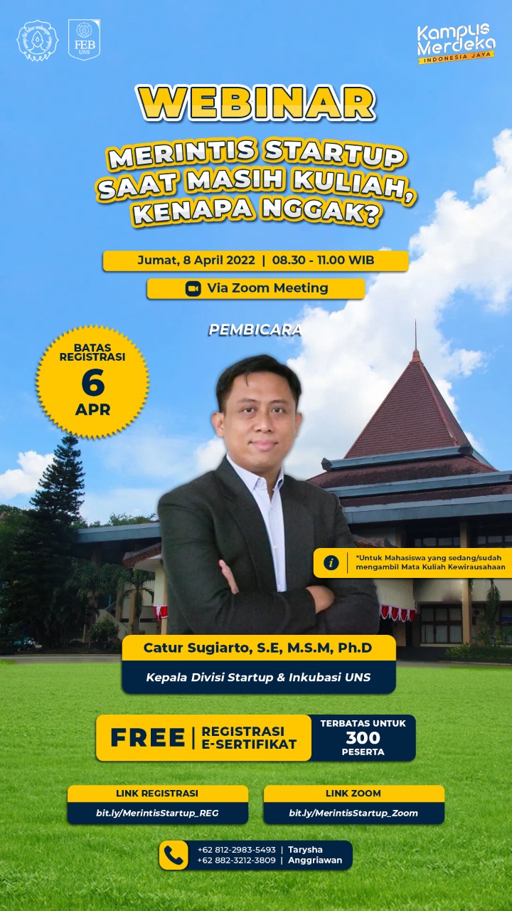 Dosen FEB UNS: Mahasiswa Punya Potensi yang Besar untuk Mengembangkan Bisnis Startup