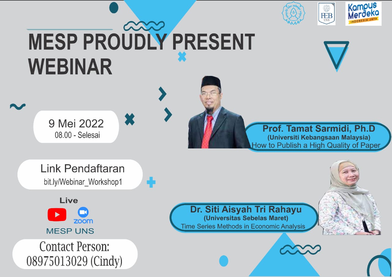 Webinar Internasional Prodi MESP Angkat Tema How to Publish a High Quality of Paper and Time Series Method in Economic Analysis