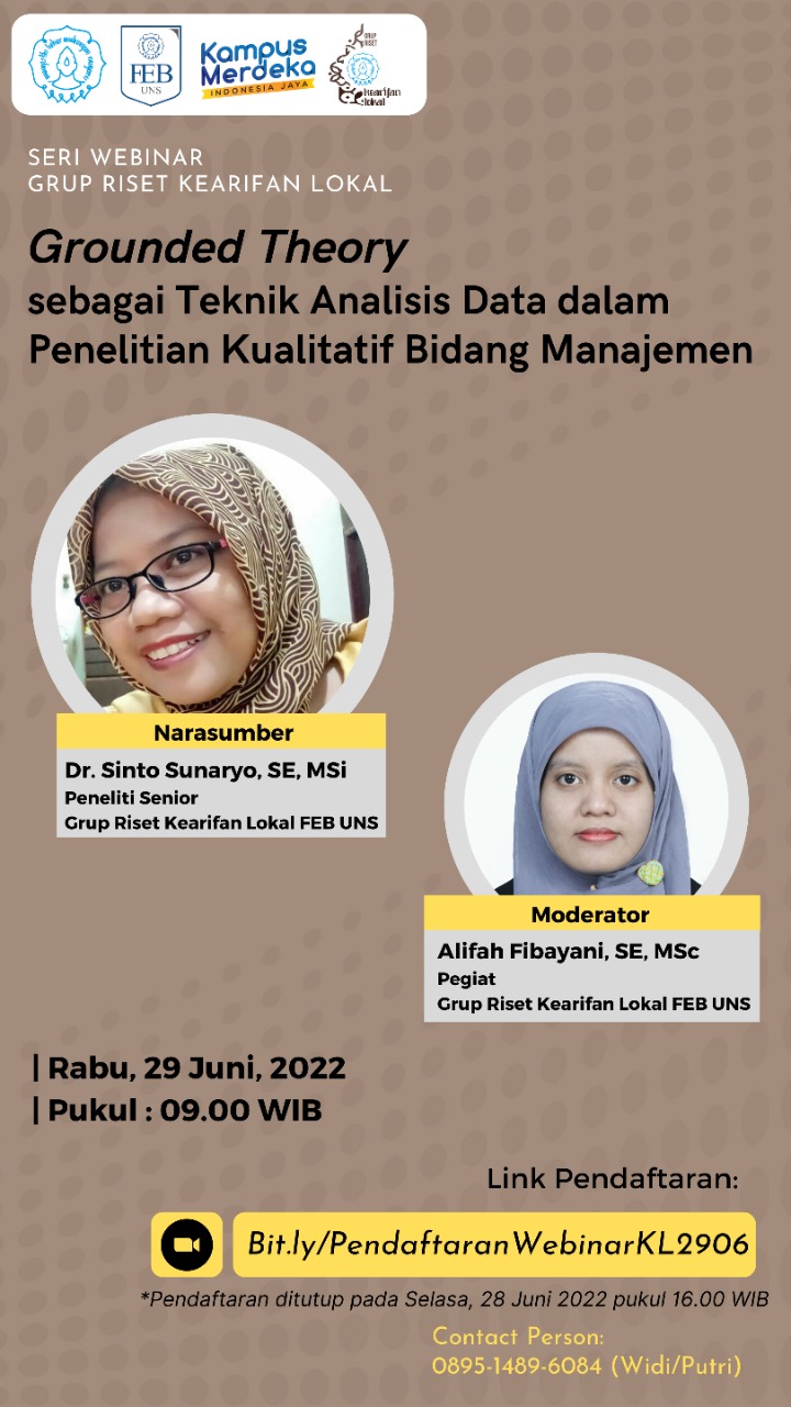 Grup Riset Kearifan Lokal Bahas Perkembangan Grounded Theory Research