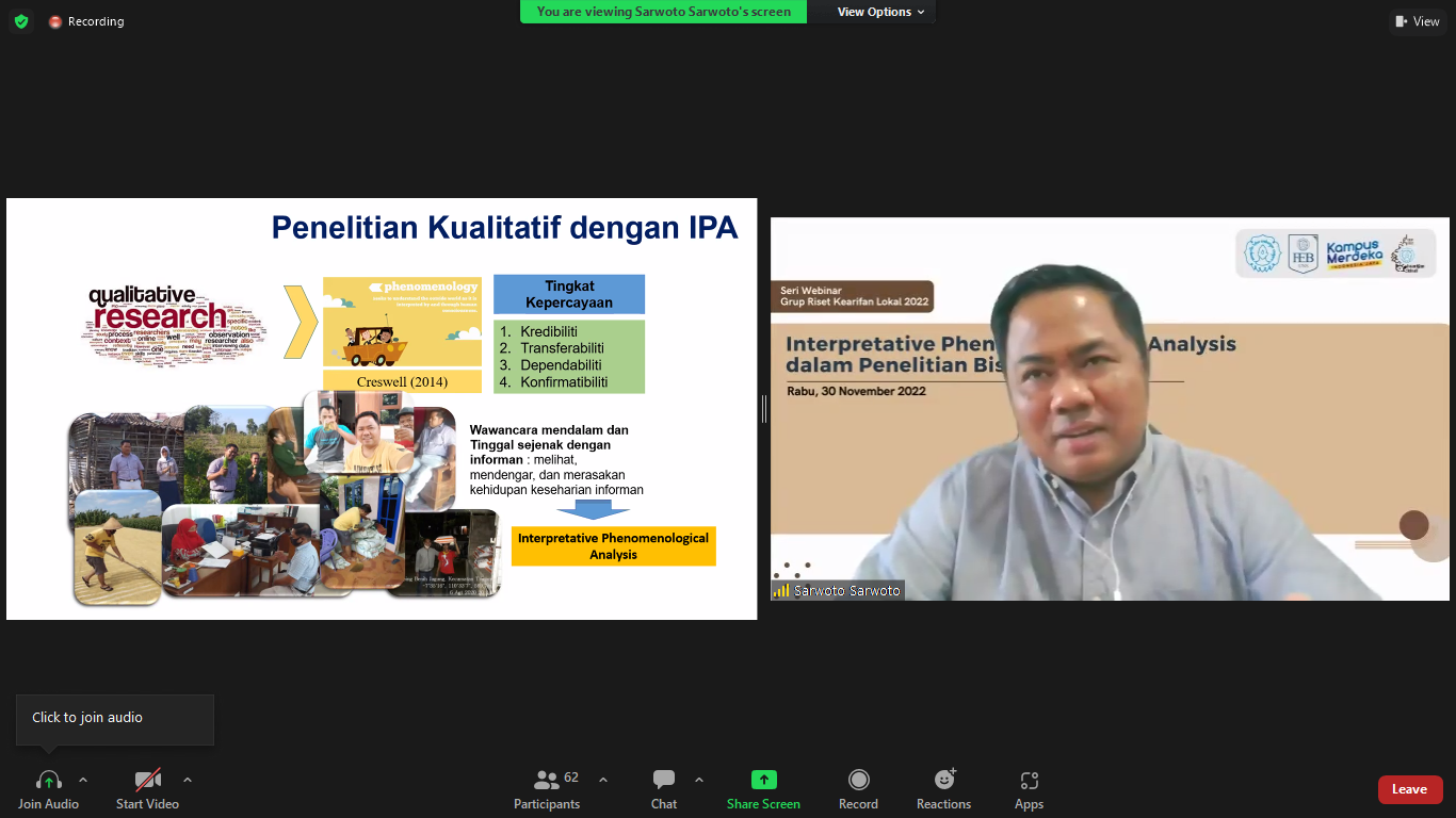 Interpretative Phenomenological Analysis, Peneliti Tidak Sekedar Mentranskripsikan Hasil Wawancara namun Mengeskplor Lebih Dalam
