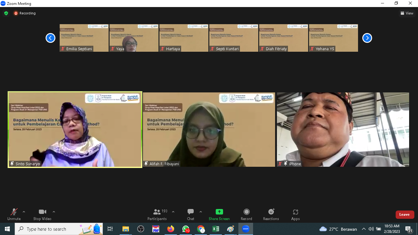 Dr. Sinto Ajak Akademisi Mengangkat Kasus-Kasus Konteks Lokal sebagai Bahan Case Based Method di Kelas