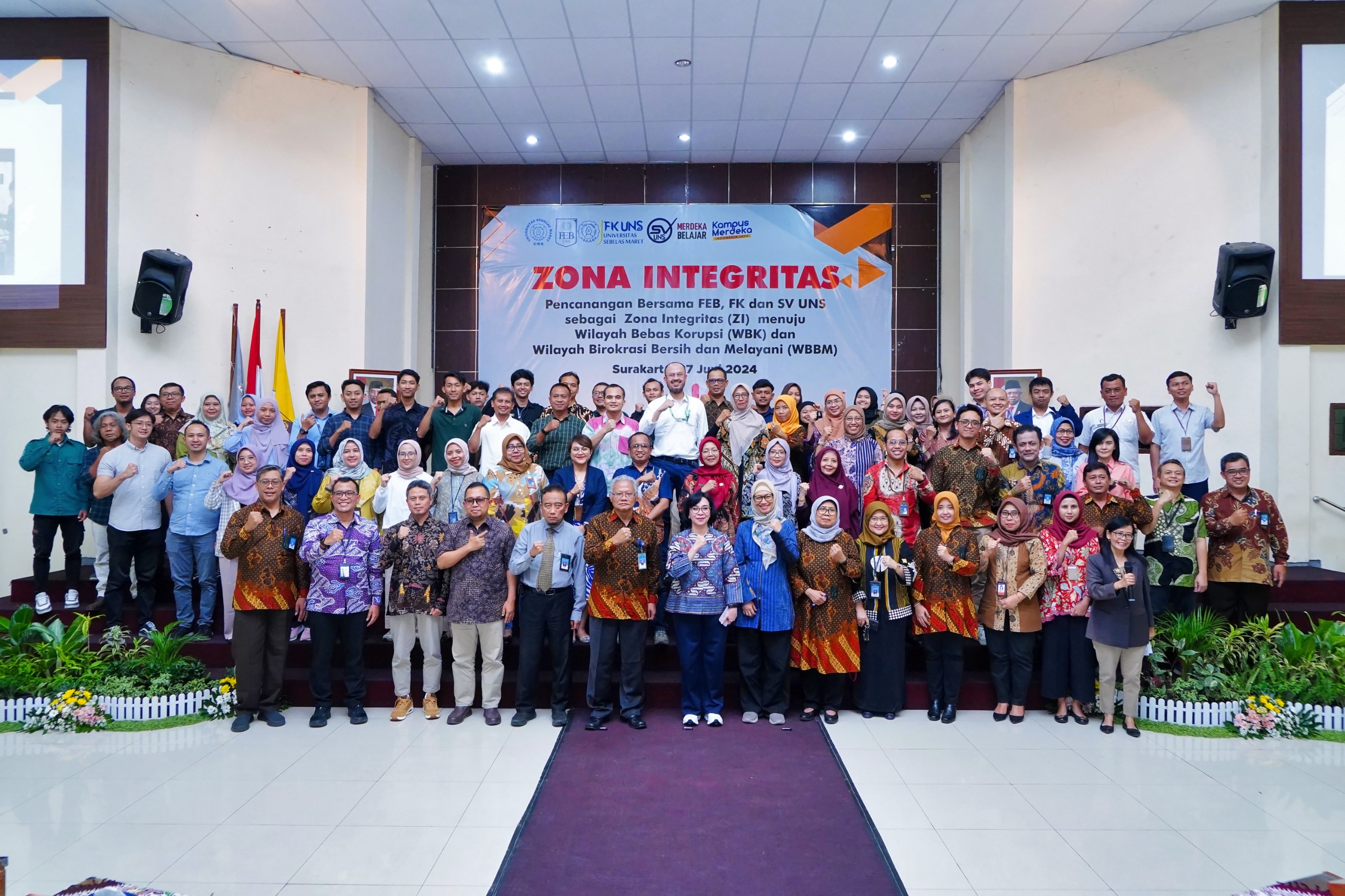 FEB, FK dan SV UNS Canangkan Zona Integritas Wilayah Bebas Korupsi dan Wilayah Birokrasi Bersih Melayani