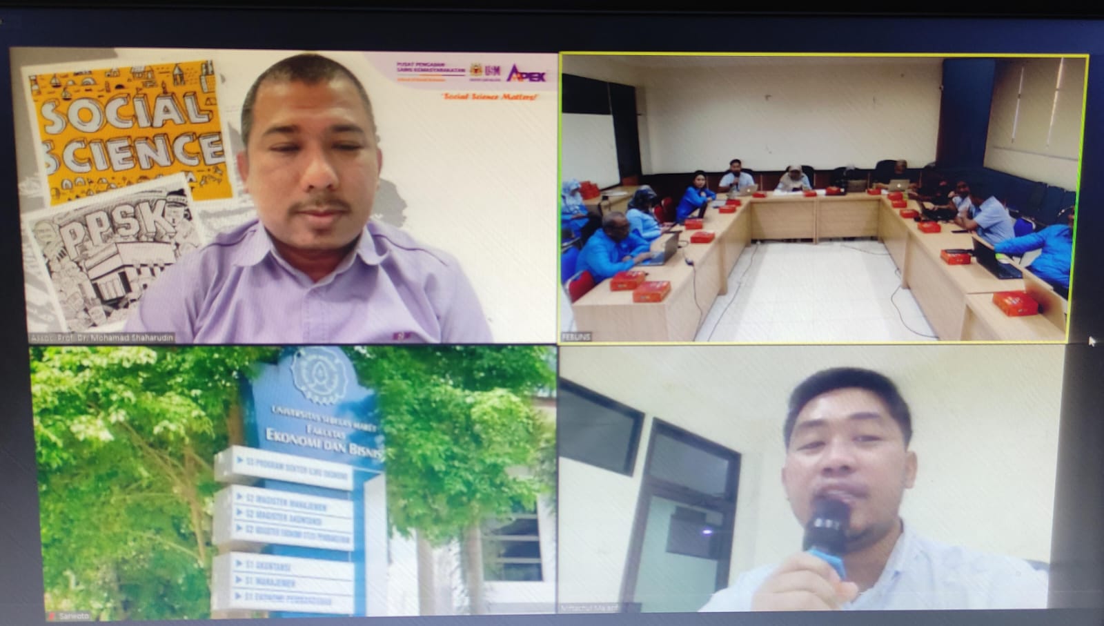 Benchmarking Internasional, Unit Penjaminan Mutu FEB UNS Hadirkan Dean of School of Social Science Universiti Sains Malaysia