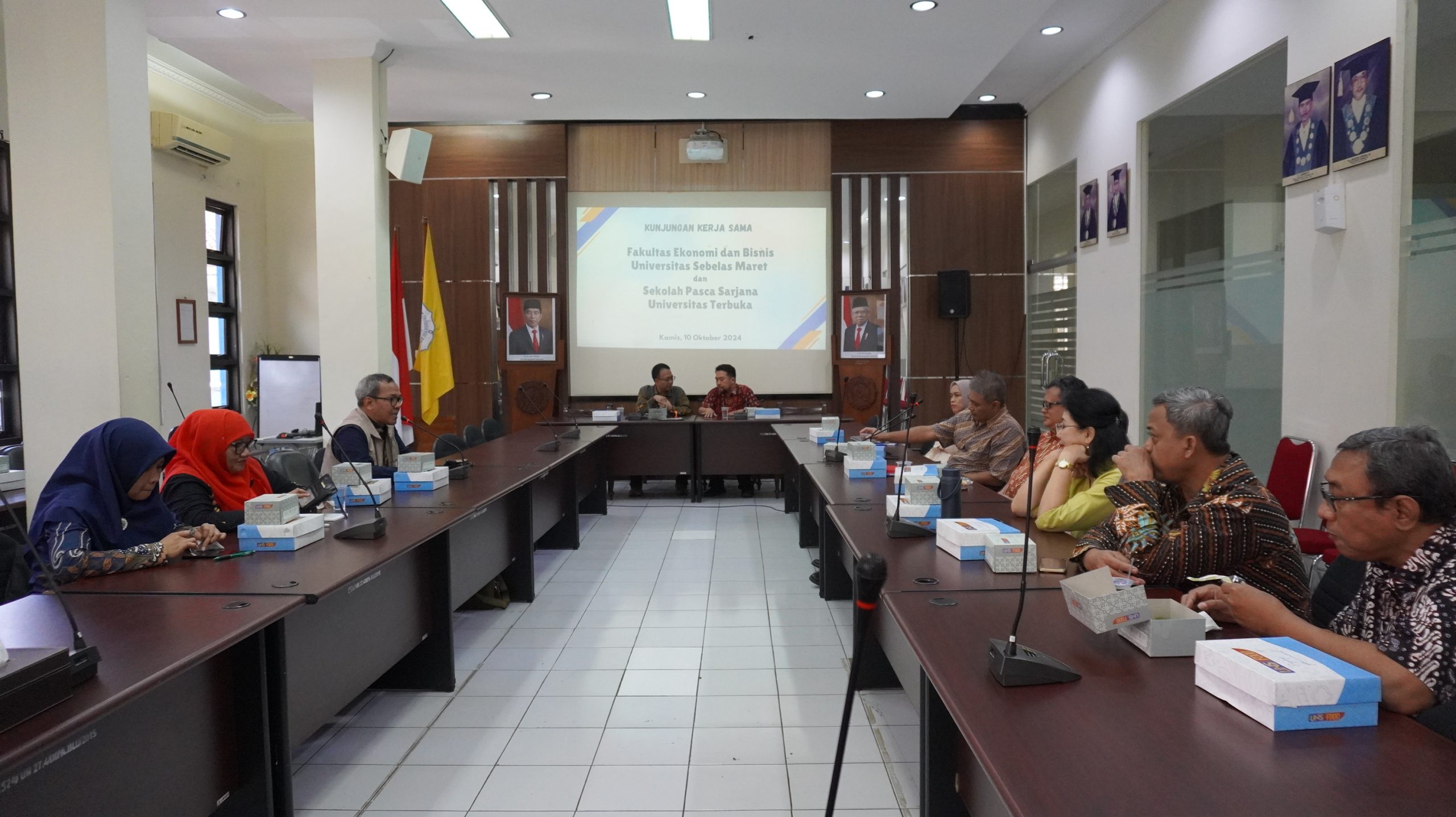 FEB UNS dan Sekolah Pascasarjana Universitas Terbuka Diskusikan Kerja Sama Pelaksanaan Tri Dharma Perguruan Tinggi