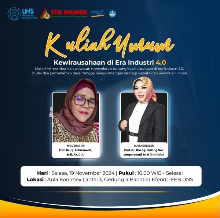 Mahasiswa FEB Ikuti Kuliah Umum Kewirausahaan di Era Industri 4.0