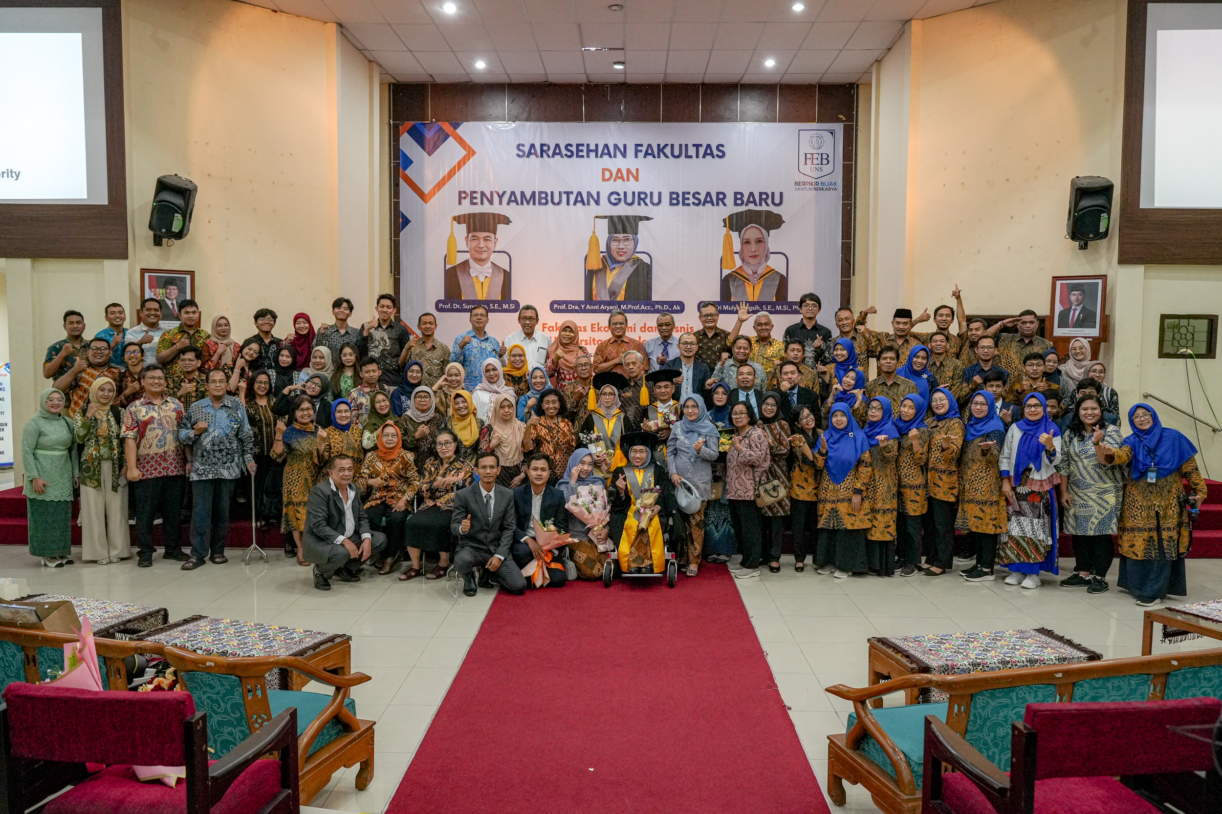 Sarasehan dan Penyambutan 3 Guru Besar FEB,  Dekanat Kulonuwun Mohon Doa Restu dan Dukungan  
