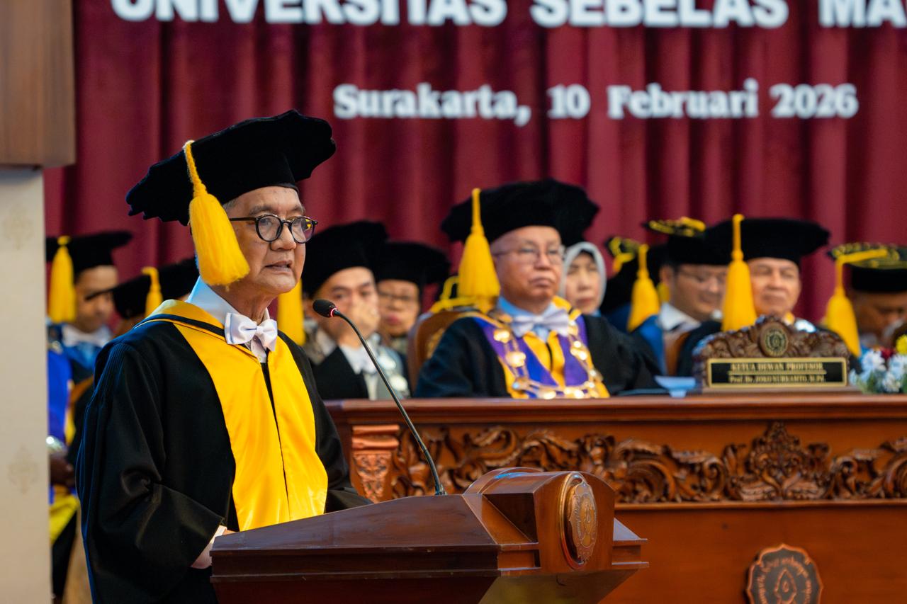 Dikukuhkan sebagai Guru Besar UNS, Prof. Agung Prabowo Dorong Penataan Ulang Tata Kelola Korporasi di Indonesia